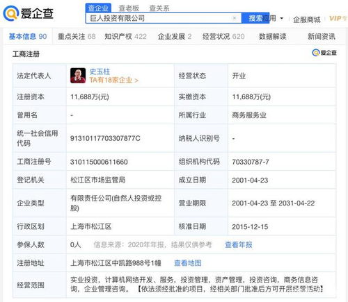 史玉柱股權(quán)遭凍結(jié)超億元 愛(ài)企查數(shù)據(jù)揭示商務(wù)咨詢行業(yè)風(fēng)險(xiǎn)
